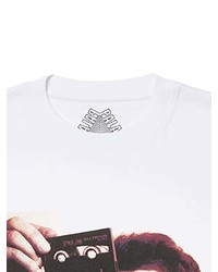 weißes bedrucktes T-Shirt mit einem Rundhalsausschnitt von Palace