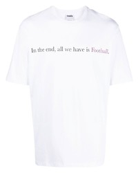 weißes bedrucktes T-Shirt mit einem Rundhalsausschnitt von Diadora