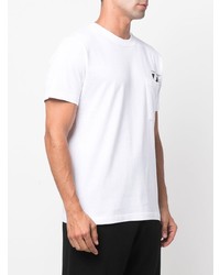 weißes bedrucktes T-Shirt mit einem Rundhalsausschnitt von Off-White