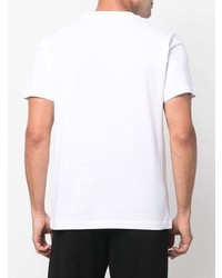 weißes bedrucktes T-Shirt mit einem Rundhalsausschnitt von Off-White