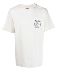 weißes bedrucktes T-Shirt mit einem Rundhalsausschnitt von Dickies Construct