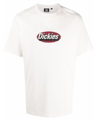 weißes bedrucktes T-Shirt mit einem Rundhalsausschnitt von Dickies Construct