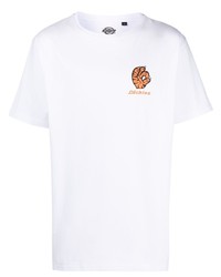 weißes bedrucktes T-Shirt mit einem Rundhalsausschnitt von Dickies