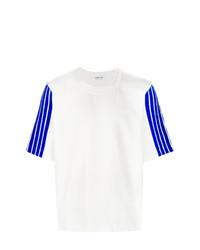 weißes bedrucktes T-Shirt mit einem Rundhalsausschnitt von Dima Leu