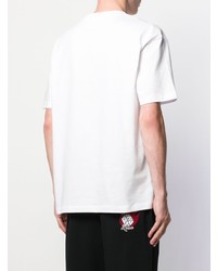 weißes bedrucktes T-Shirt mit einem Rundhalsausschnitt von McQ Alexander McQueen