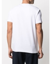 weißes bedrucktes T-Shirt mit einem Rundhalsausschnitt von Ea7 Emporio Armani