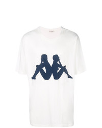 weißes bedrucktes T-Shirt mit einem Rundhalsausschnitt von Faith Connexion