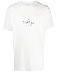 weißes bedrucktes T-Shirt mit einem Rundhalsausschnitt von Family First
