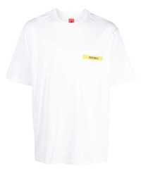 weißes bedrucktes T-Shirt mit einem Rundhalsausschnitt von Ferrari