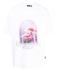 weißes bedrucktes T-Shirt mit einem Rundhalsausschnitt von FIVE CM
