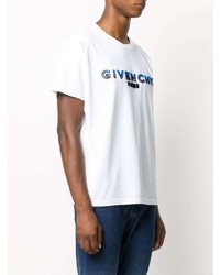 weißes bedrucktes T-Shirt mit einem Rundhalsausschnitt von Givenchy