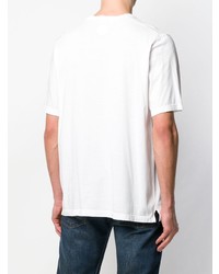 weißes bedrucktes T-Shirt mit einem Rundhalsausschnitt von DSQUARED2