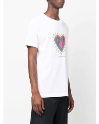 weißes bedrucktes T-Shirt mit einem Rundhalsausschnitt von Viktor & Rolf