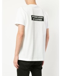 weißes bedrucktes T-Shirt mit einem Rundhalsausschnitt von Undercover