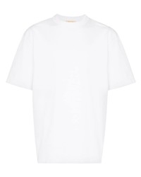 weißes bedrucktes T-Shirt mit einem Rundhalsausschnitt von FUTU