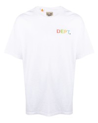 weißes bedrucktes T-Shirt mit einem Rundhalsausschnitt von GALLERY DEPT.