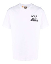 weißes bedrucktes T-Shirt mit einem Rundhalsausschnitt von GALLERY DEPT.