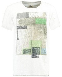 weißes bedrucktes T-Shirt mit einem Rundhalsausschnitt von GARCIA