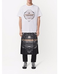 weißes bedrucktes T-Shirt mit einem Rundhalsausschnitt von Burberry