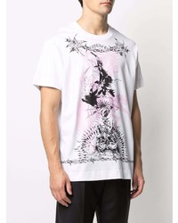 weißes bedrucktes T-Shirt mit einem Rundhalsausschnitt von Givenchy