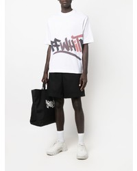 weißes bedrucktes T-Shirt mit einem Rundhalsausschnitt von Off-White