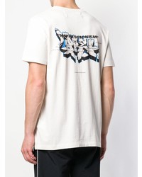 weißes bedrucktes T-Shirt mit einem Rundhalsausschnitt von Off-White