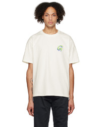 weißes bedrucktes T-Shirt mit einem Rundhalsausschnitt von Gramicci