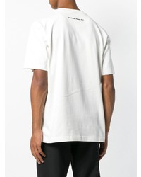 weißes bedrucktes T-Shirt mit einem Rundhalsausschnitt von Calvin Klein 205W39nyc