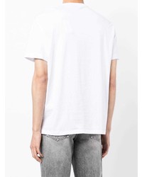 weißes bedrucktes T-Shirt mit einem Rundhalsausschnitt von Armani Exchange