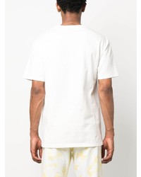 weißes bedrucktes T-Shirt mit einem Rundhalsausschnitt von Andersson Bell