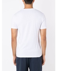 weißes bedrucktes T-Shirt mit einem Rundhalsausschnitt von Armani Exchange