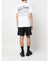 weißes bedrucktes T-Shirt mit einem Rundhalsausschnitt von Off-White