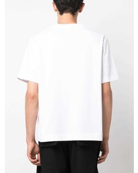 weißes bedrucktes T-Shirt mit einem Rundhalsausschnitt von Simone Rocha
