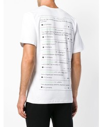 weißes bedrucktes T-Shirt mit einem Rundhalsausschnitt von Pam Perks And Mini
