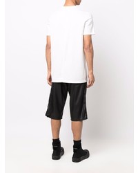 weißes bedrucktes T-Shirt mit einem Rundhalsausschnitt von Rick Owens DRKSHDW