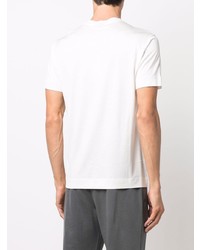 weißes bedrucktes T-Shirt mit einem Rundhalsausschnitt von Emporio Armani