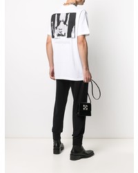 weißes bedrucktes T-Shirt mit einem Rundhalsausschnitt von Off-White