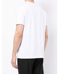 weißes bedrucktes T-Shirt mit einem Rundhalsausschnitt von Armani Exchange