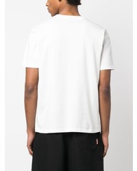 weißes bedrucktes T-Shirt mit einem Rundhalsausschnitt von Botter