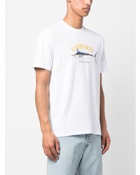 weißes bedrucktes T-Shirt mit einem Rundhalsausschnitt von Carhartt WIP