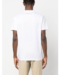 weißes bedrucktes T-Shirt mit einem Rundhalsausschnitt von DSQUARED2