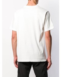 weißes bedrucktes T-Shirt mit einem Rundhalsausschnitt von Heron Preston