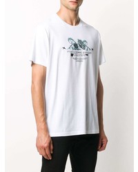 weißes bedrucktes T-Shirt mit einem Rundhalsausschnitt von Givenchy