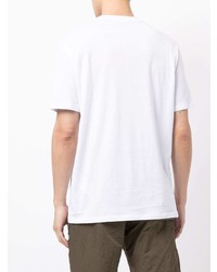 weißes bedrucktes T-Shirt mit einem Rundhalsausschnitt von Armani Exchange