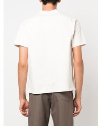 weißes bedrucktes T-Shirt mit einem Rundhalsausschnitt von Jacquemus