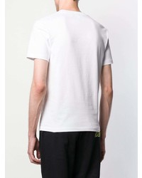 weißes bedrucktes T-Shirt mit einem Rundhalsausschnitt von McQ Alexander McQueen