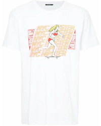weißes bedrucktes T-Shirt mit einem Rundhalsausschnitt von GUILD PRIME