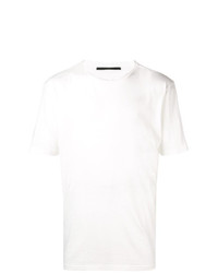 weißes bedrucktes T-Shirt mit einem Rundhalsausschnitt von Haider Ackermann