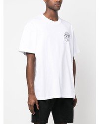 weißes bedrucktes T-Shirt mit einem Rundhalsausschnitt von Off-White