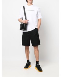 weißes bedrucktes T-Shirt mit einem Rundhalsausschnitt von Off-White